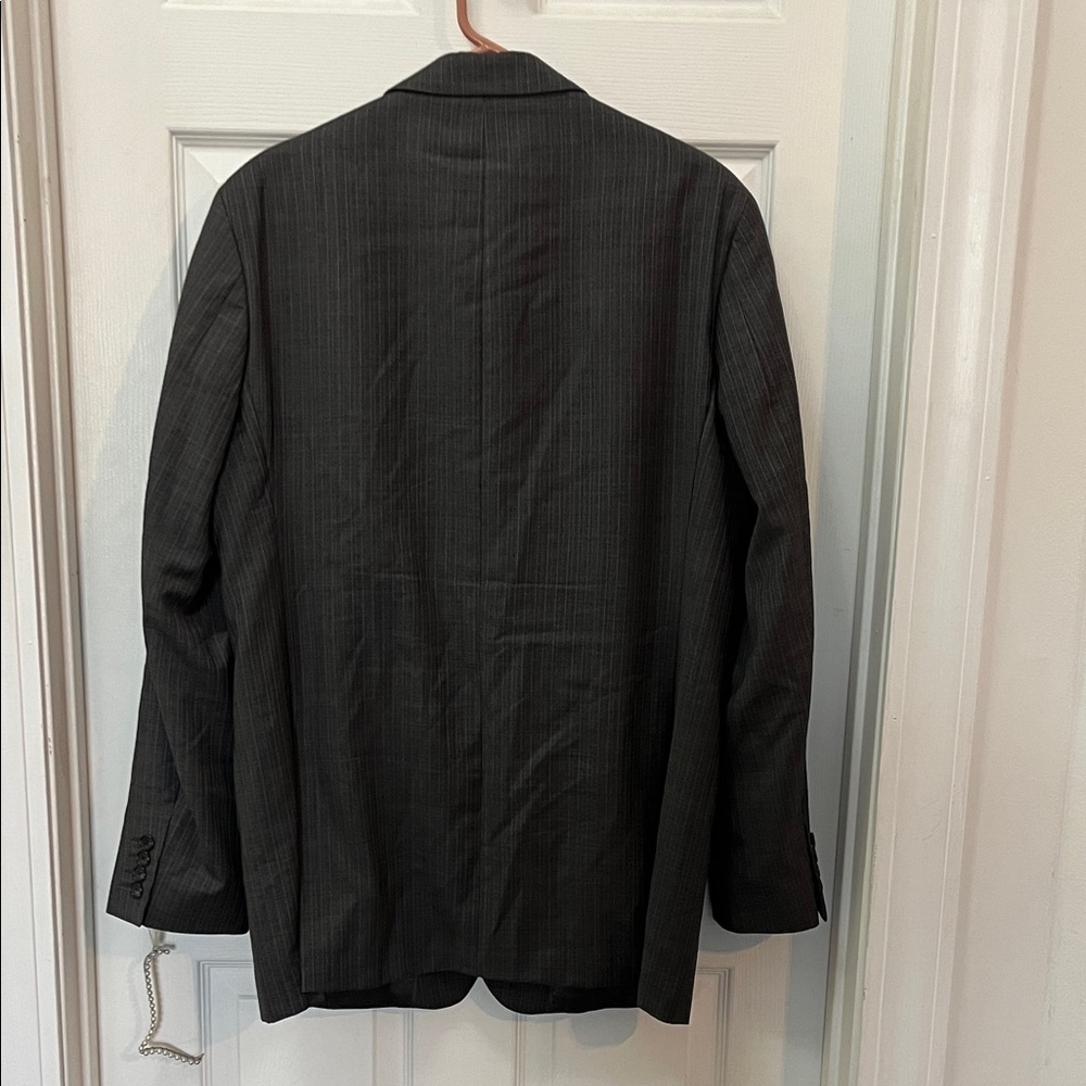 Marc Anthony Dark Gray Striped Blazer suit coat - Picture 8 of 10